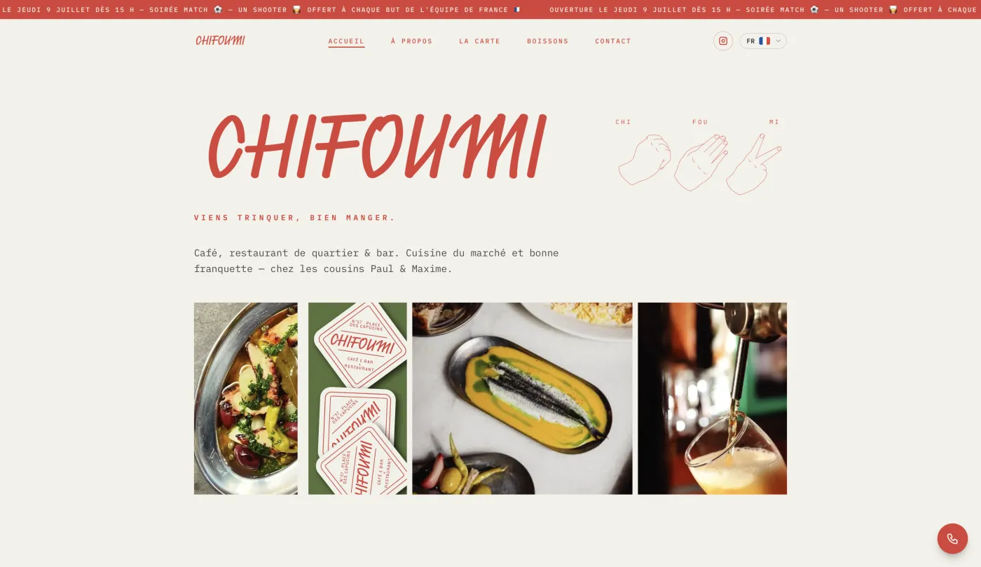 Chifoumi — café, restaurant & bar à Bordeaux